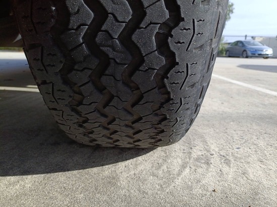 Tyre tread measured during a VerifiInspect inspection